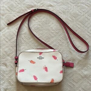 Coach White and Pink Popsicle Crossbody Bag